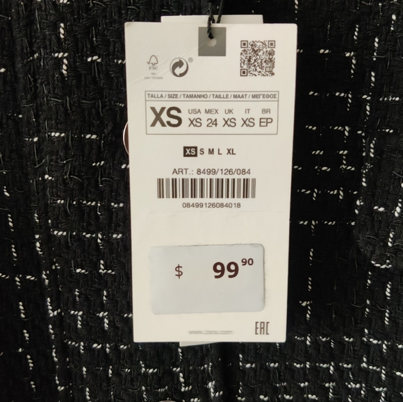 Brand new Zara Tweed Jacket XS - Picture 10 of 11